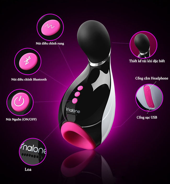 Máy thủ dâm Nalone Oxxy kết nối bluetooth, silicon an toàn rung mạnh