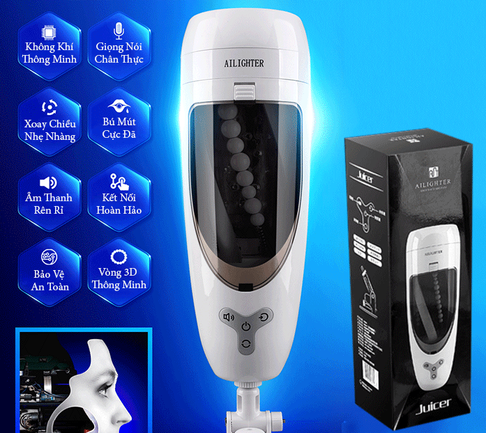 Máy thủ dâm tự động cao cấp JUICER bú mút xoay cực đã kéo dài thời gian