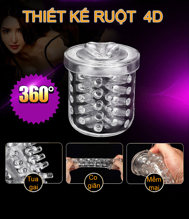 Máy Thủ Dâm Tự Động EASYLOVE Rung Xoay Thụt Giải Tỏa Sinh Lý Nam