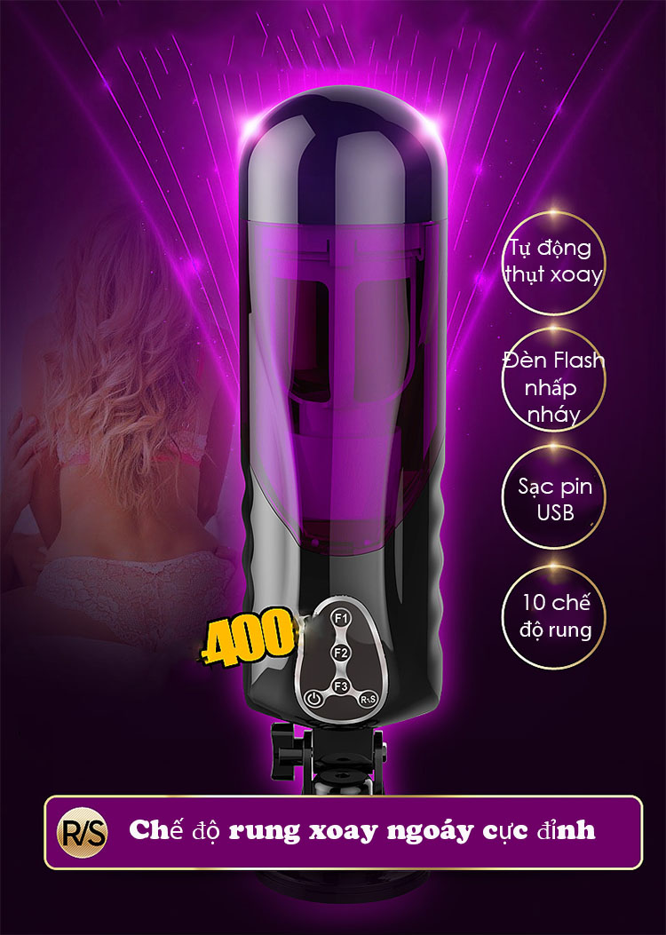 Máy Thủ Dâm Tự Động EASYLOVE Rung Xoay Thụt Giải Tỏa Sinh Lý Nam