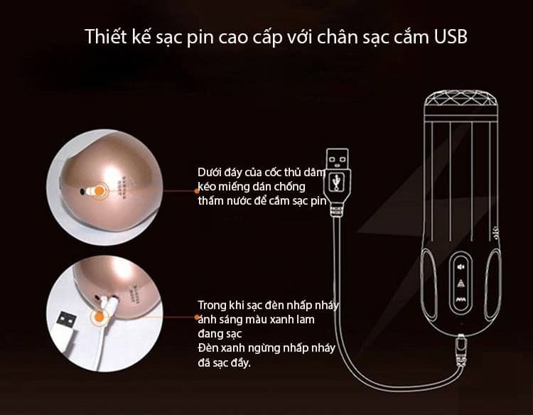 Máy thủ dâm Nano cao cấp 10 chế độ rung thụt tự động mạnh mẽ