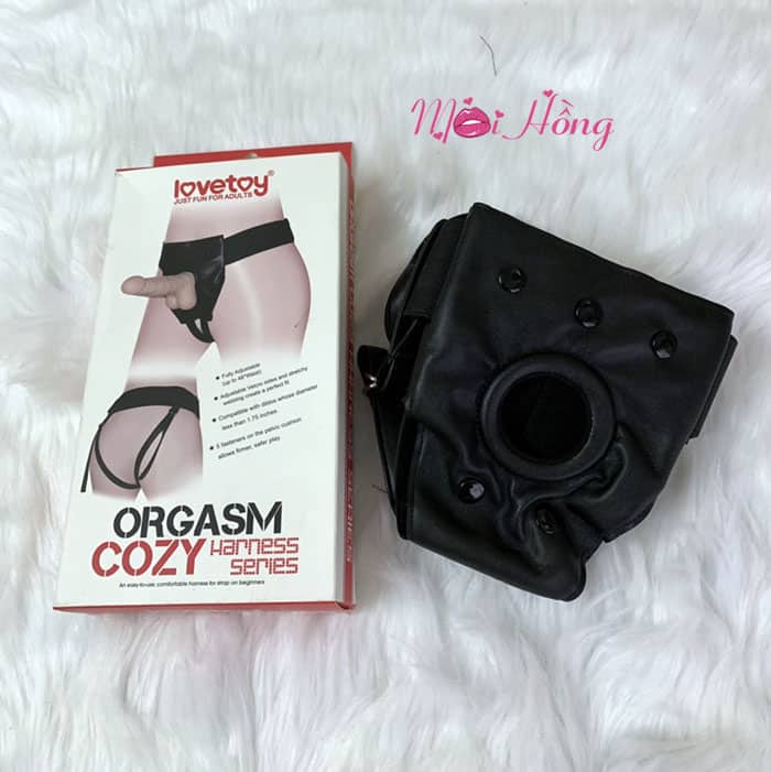 Đai đeo gắn dương vật Lovetoy da cao cấp co giãn thoải mái