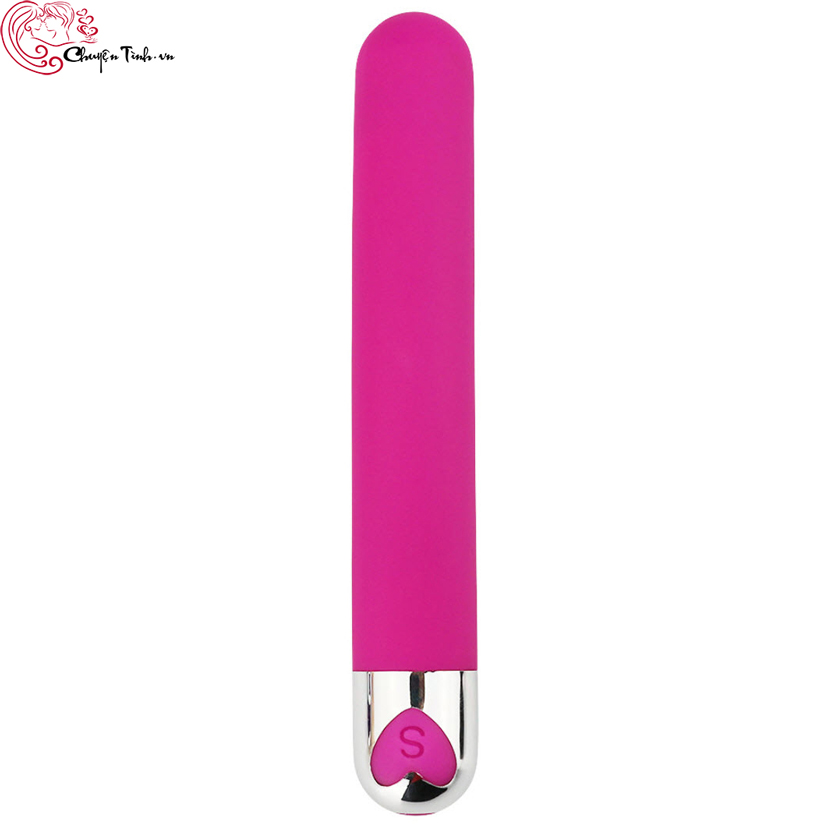 Que rung mini 12 chế độ trái tim silicone ABS chống nước dễ dùng