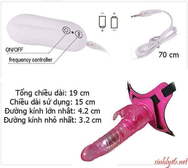 Dương vật dây đeo siêu rung Hong Kong Aphrodisia cho đồng tính nữ