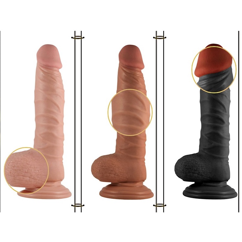 Dương vật silicon gân rung Lovetoy Extreme kích thích điểm G