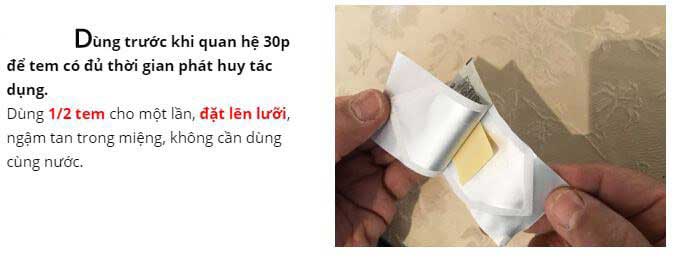 Tem ngậm Sentrip tăng sinh lý nam Hàn Quốc hiệu quả nhanh