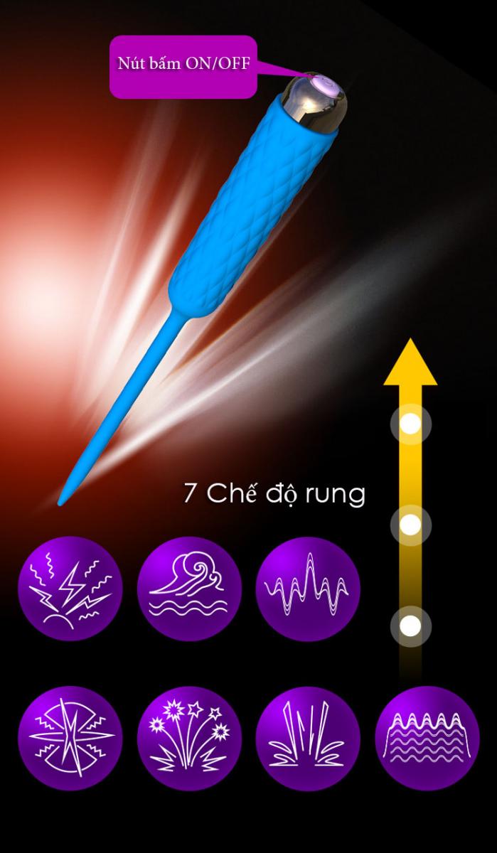 Thanh rung niệu đạo silicone y tế kích thích cực khoái nam giới