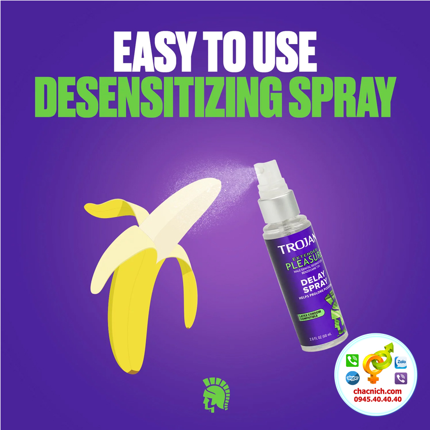 Xịt kéo dài Trojan Extended Pleasure 60ml hỗ trợ nam giới hiệu quả