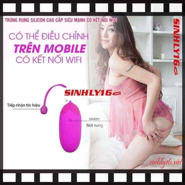 Trứng rung silicon siêu mạnh kết nối wifi điều khiển hiện đại