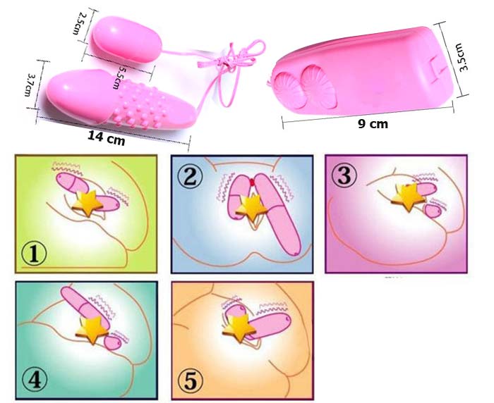 Trứng rung tình yêu 2 đầu gân gai mini pin rung mạnh giá rẻ