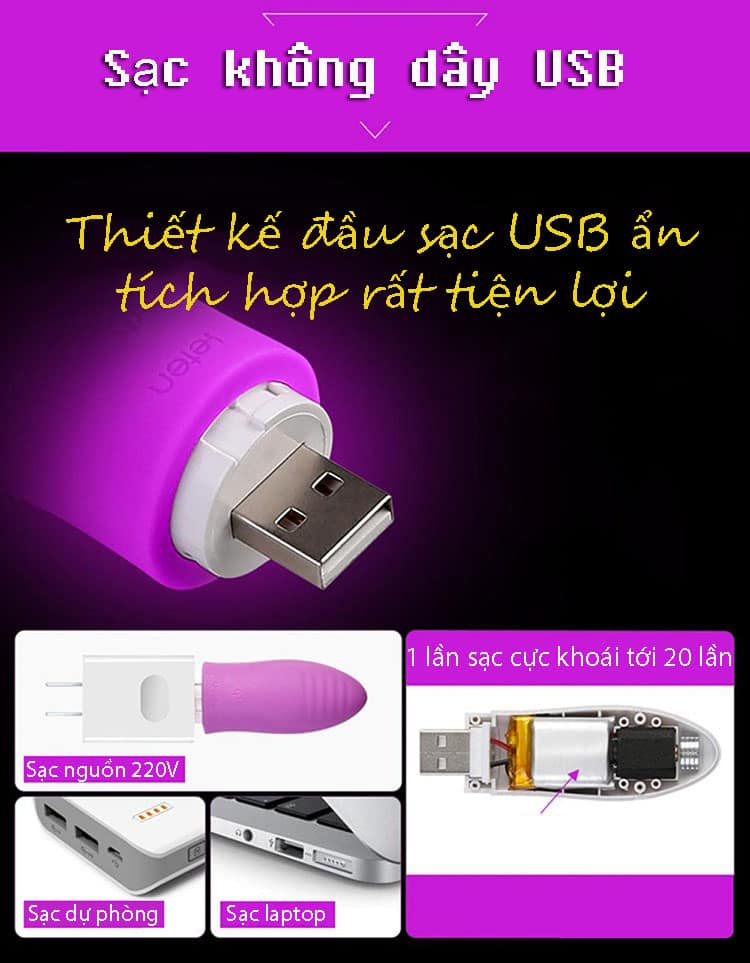 Trứng rung đôi Leten Melody sạc pin 3 tốc độ chống nước cao cấp