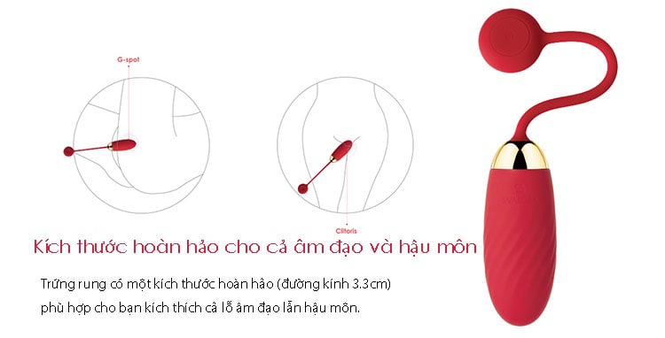 Trứng rung Svakom Ella điều khiển điện thoại siêu tiện lợi