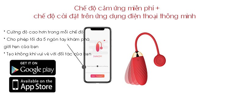 Trứng rung Svakom Ella điều khiển điện thoại siêu tiện lợi