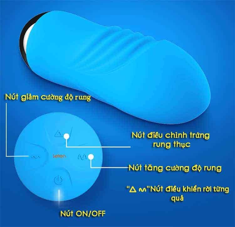 Trứng rung đôi Letten sạc pin cao cấp rung mạnh bền
