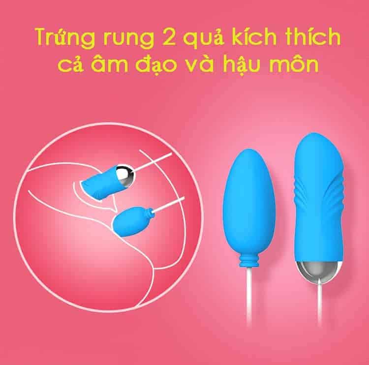 Trứng rung đôi Letten sạc pin cao cấp rung mạnh bền