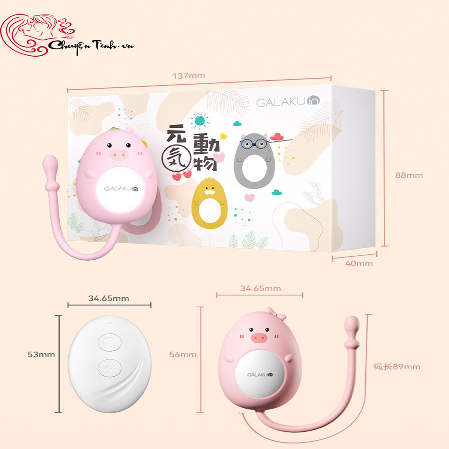 Trứng rung không dây Galaku siêu dễ thương rung đa chế độ pin sạc