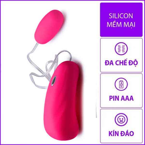 Trứng rung tình yêu Nhật Bản silicone 8 chế độ rung sạc USB