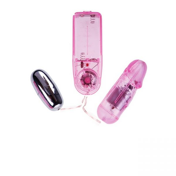 Trứng Rung Tình Yêu Inox 2 Đầu Điều Khiển Từ Xa Pin Tiện Lợi Màu Hồng