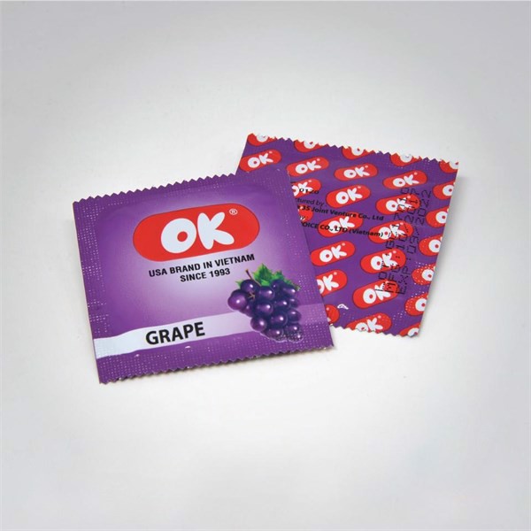 Bao cao su OK grape hương nho thơm mát bôi trơn thoải mái