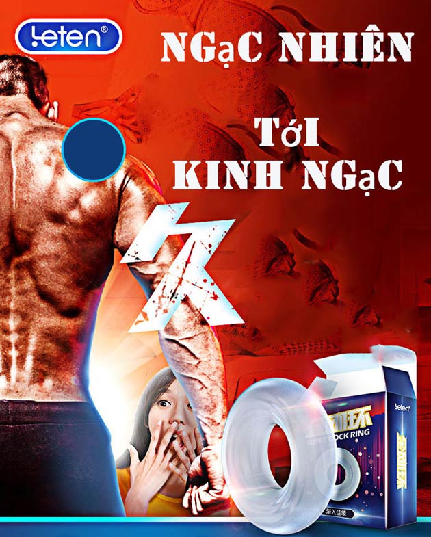 Vòng đeo chống xuất tinh Leten cao cấp trơn vằn lượn sóng