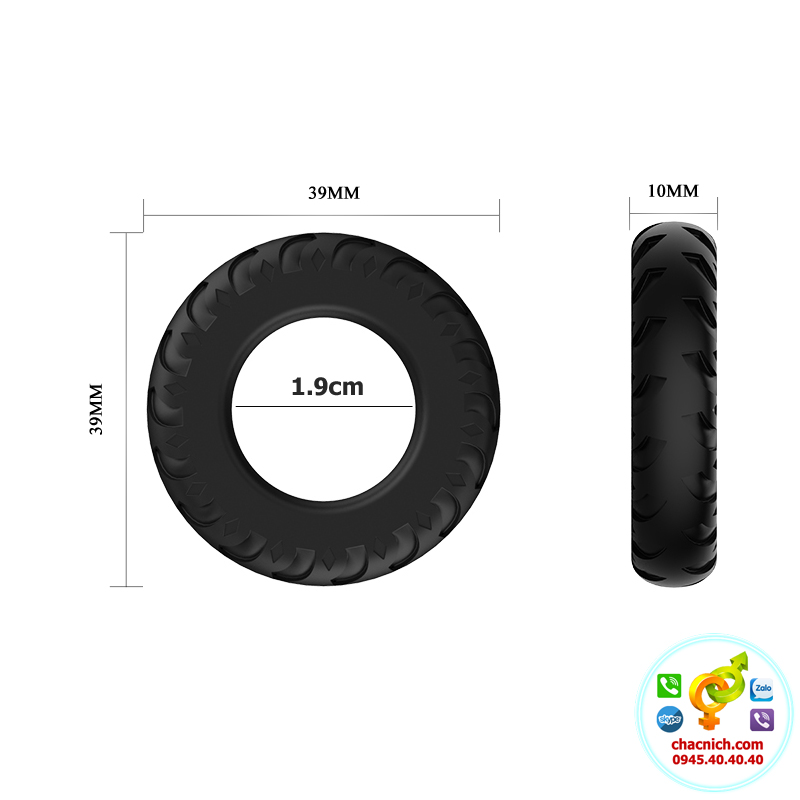 Vòng cockring Forto Power Pleasure chống xuất tinh sớm USA