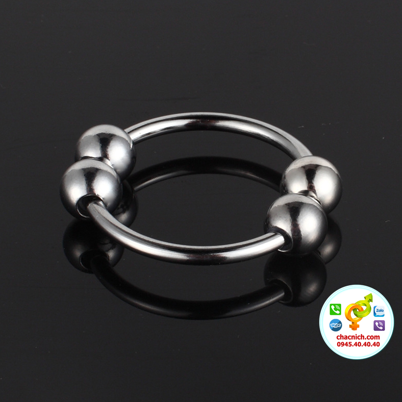 Vòng đeo inox không gỉ 4 bi, linh hoạt đeo đầu dương vật bền bỉ