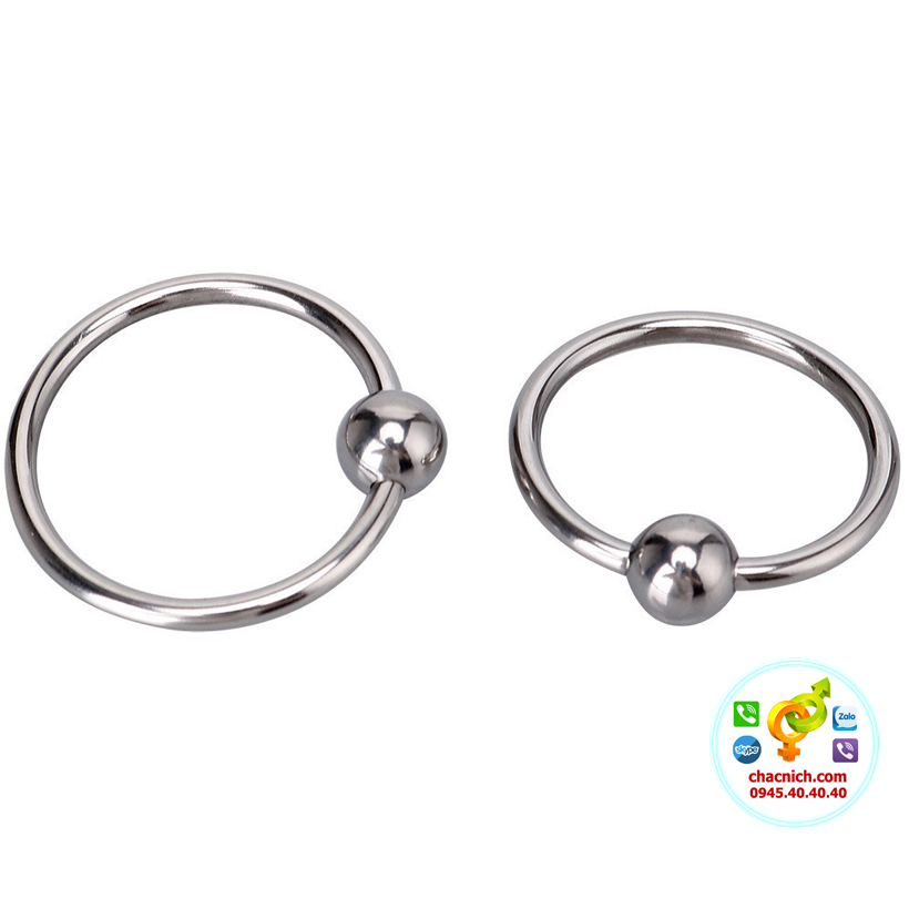 Khoen đeo đầu khấc dương vật inox 1 bi bền chắc, tăng khoái cảm