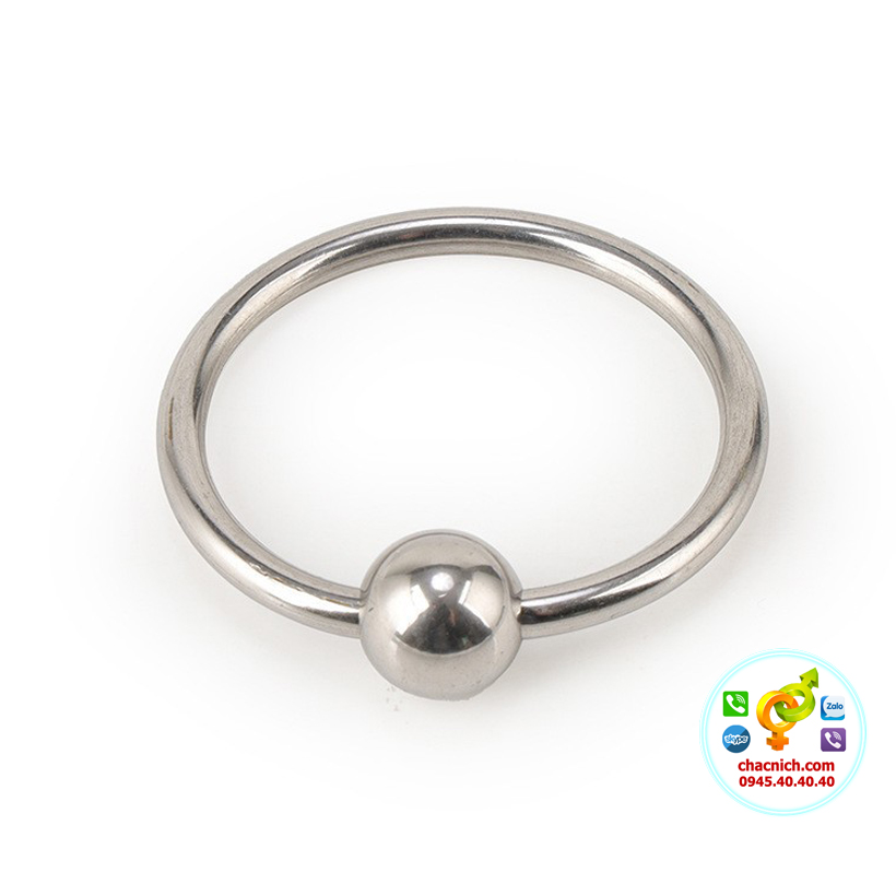 Khoen đeo đầu khấc dương vật inox 1 bi bền chắc, tăng khoái cảm