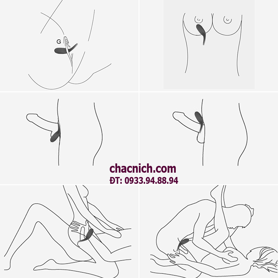 Vòng rung Svakom Tyler Black silicon cao cấp 5 chế độ rung điểm G