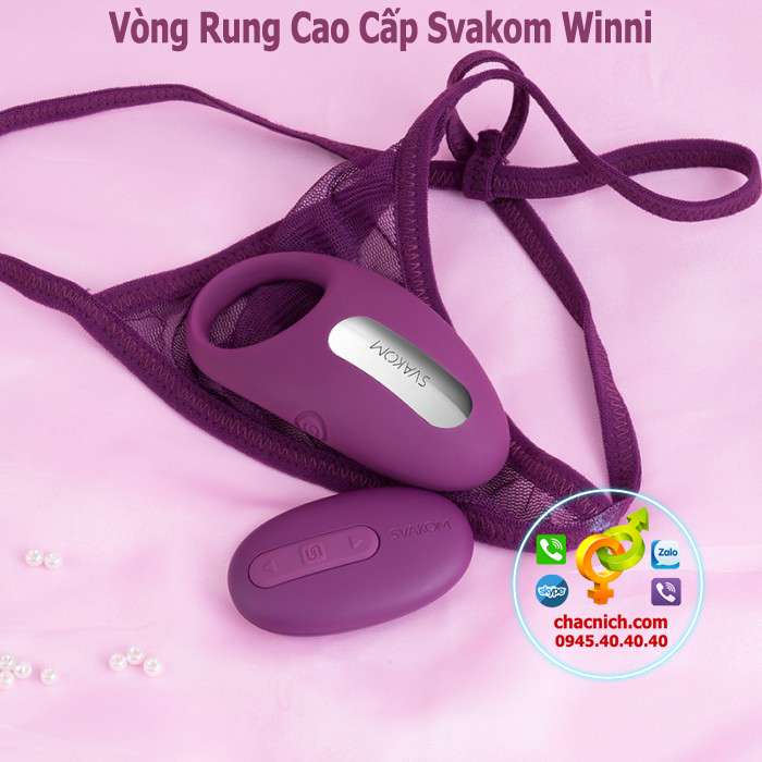 Vòng rung Svakom Winni Mỹ silicone cao cấp nhiều chế độ rung