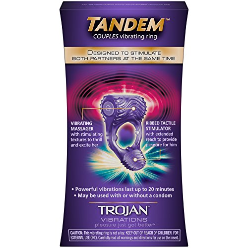 Vòng rung dương vật Trojan TanDem silicon co giãn rung êm dịu Vòng rung dương vật Trojan TanDem silicon co giãn rung êm dịu