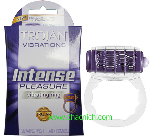 Vòng rung gợn sóng Trojan Intense Pleasure silicone cao cấp Mỹ