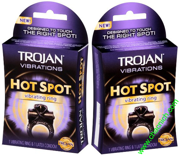 Nhẫn rung Trojan Hot Spot cao cấp rung đa chế độ co giãn