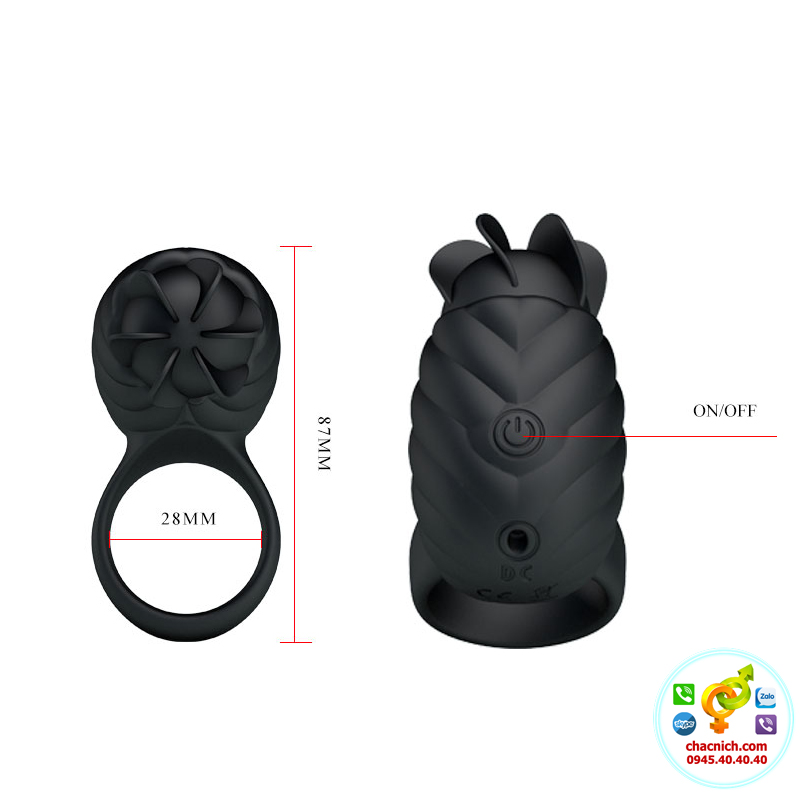 Vòng xoay cánh quạt Prettylove Frances 3 chế độ rung mạnh mẽ