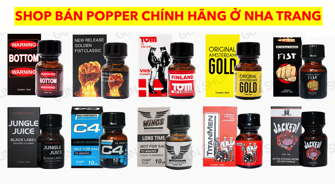 Mua popper ở Nha Trang Khánh Hoà chính hãng Mỹ giá rẻ 10ml 30ml