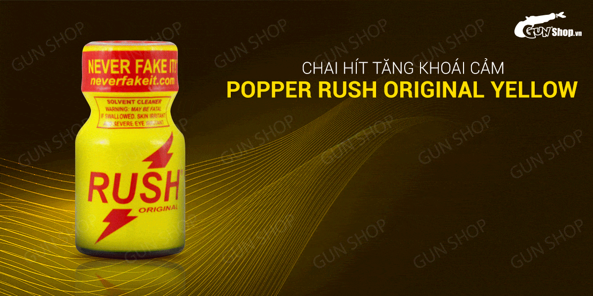  Phân phối Popper Rush Original Yellow 10ml chính hãng Mỹ USA PWD nhập khẩu