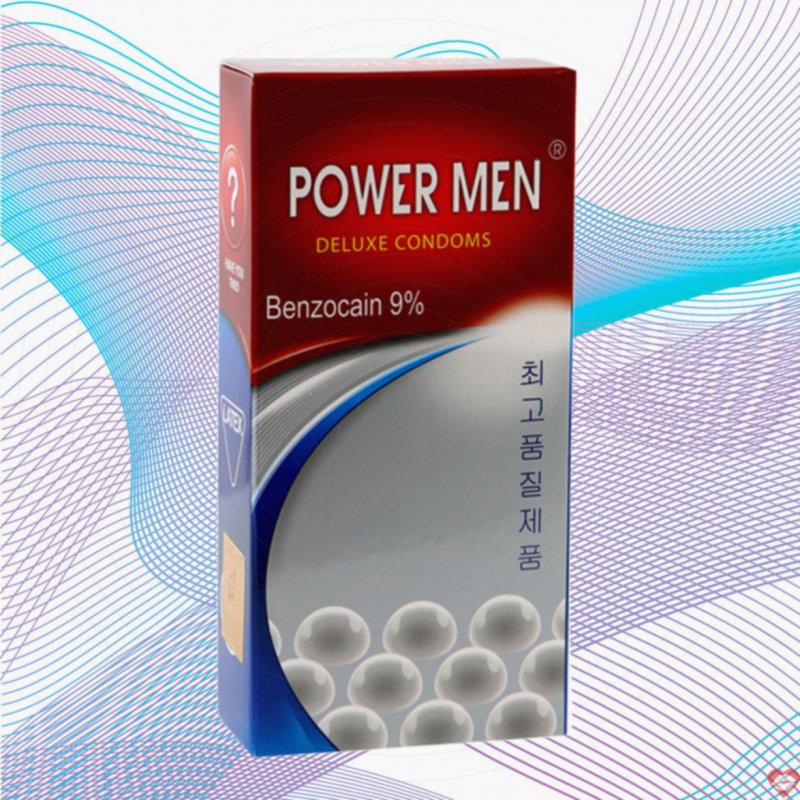 Bao cao su Powermen Longer Plus 12s gân gai kéo dài hưng phấn 