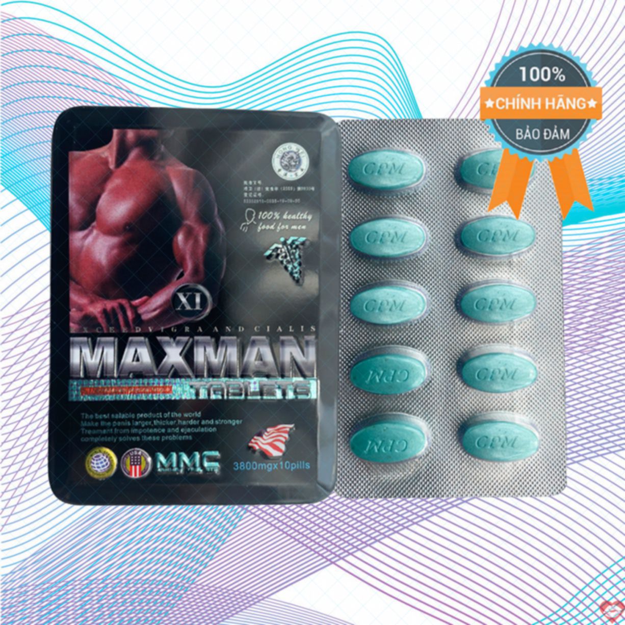 Phân phối Maxman chính hãng cương dương kéo dài thời gian chống xuất tinh sớm hộp 10 viên giá tốt
