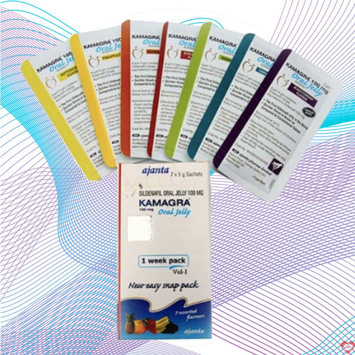 Giá sỉ Siro Cường Dương Kamagra Oral Jelly Hương Trái Cây Một Hộp 7 Gói 100g giá rẻ