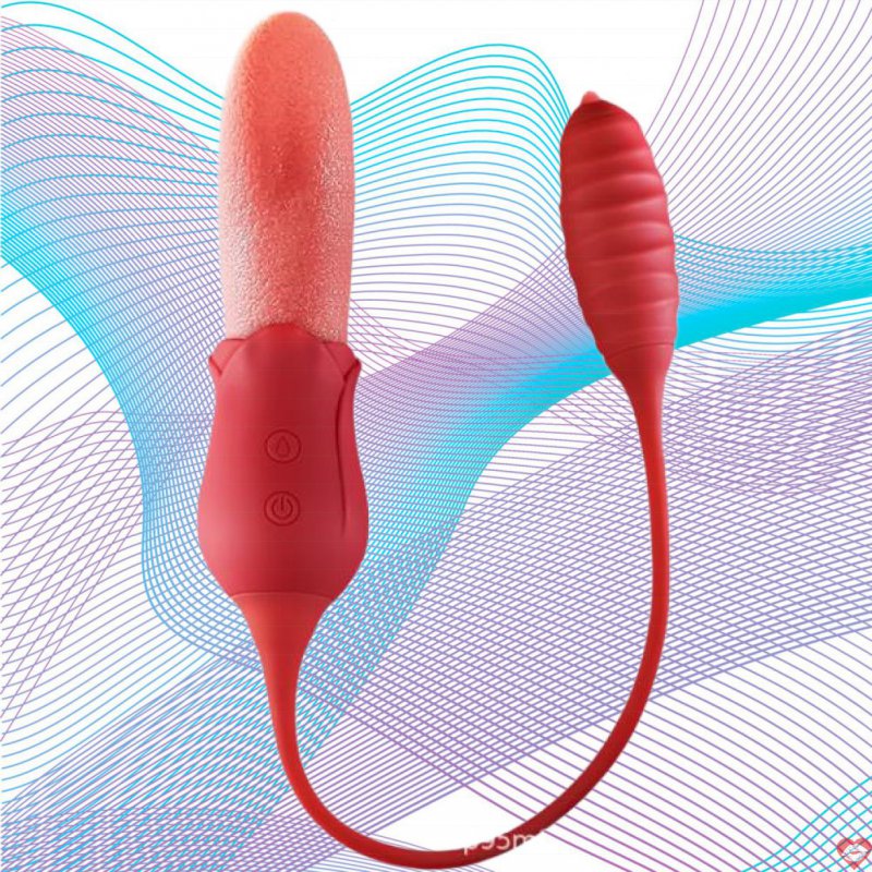 Lưỡi liếm hoa hồng trứng rung thụt massage điểm G 10 chế độ rung 