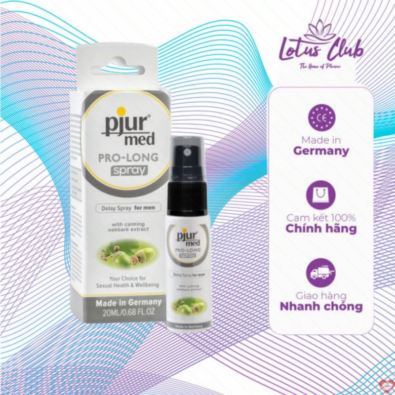 Chai xịt Pjur Med Prolong 20ml kéo dài thời gian chống xuất tinh an toàn 