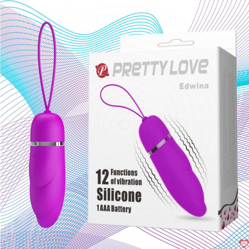 Trứng rung không dây Pretty Love Edwina mini gọn 12 chế độ rung đa dạng 