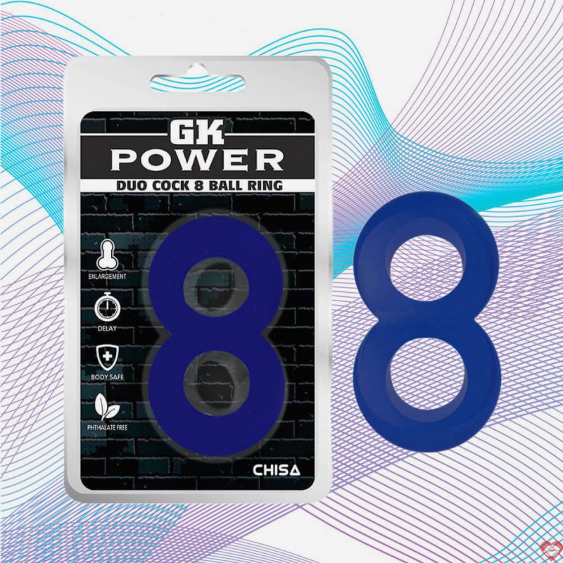 Vòng Đeo Kéo Dài Thời Gian Chisa Duo Cock 8 Ball Ring Blue Độc Đáo 