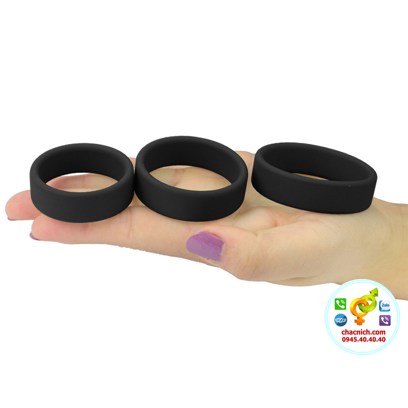  Bảng giá Bộ 3 vòng đeo silicone mỏng Lovetoy Power Plus Soft Silicone Pro Ring LV443002 tốt nhất