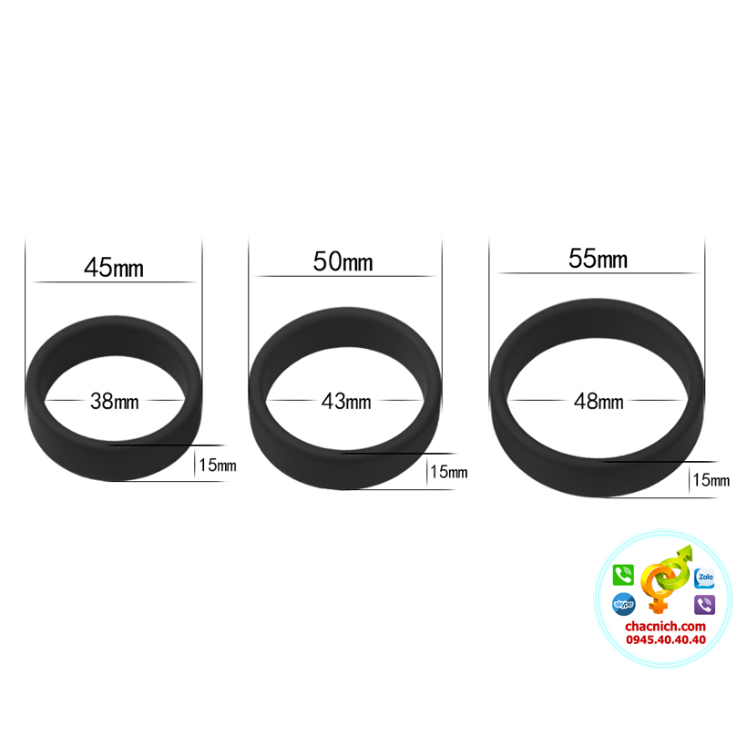  Bảng giá Bộ 3 vòng đeo silicone mỏng Lovetoy Power Plus Soft Silicone Pro Ring LV443002 tốt nhất