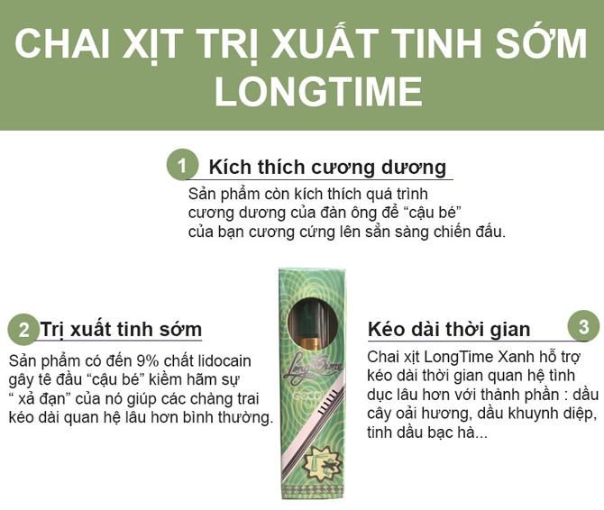  Giá sỉ Chai xịt giúp kéo dài thời gian quan hệ Long Time Thái Lan trị xuất tinh sớm có tốt không?