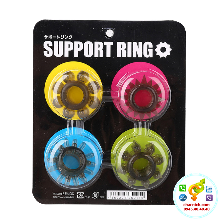  Nhập sỉ Bộ 4 vòng đeo dương vật silicone cao cấp Support Ring giá tốt