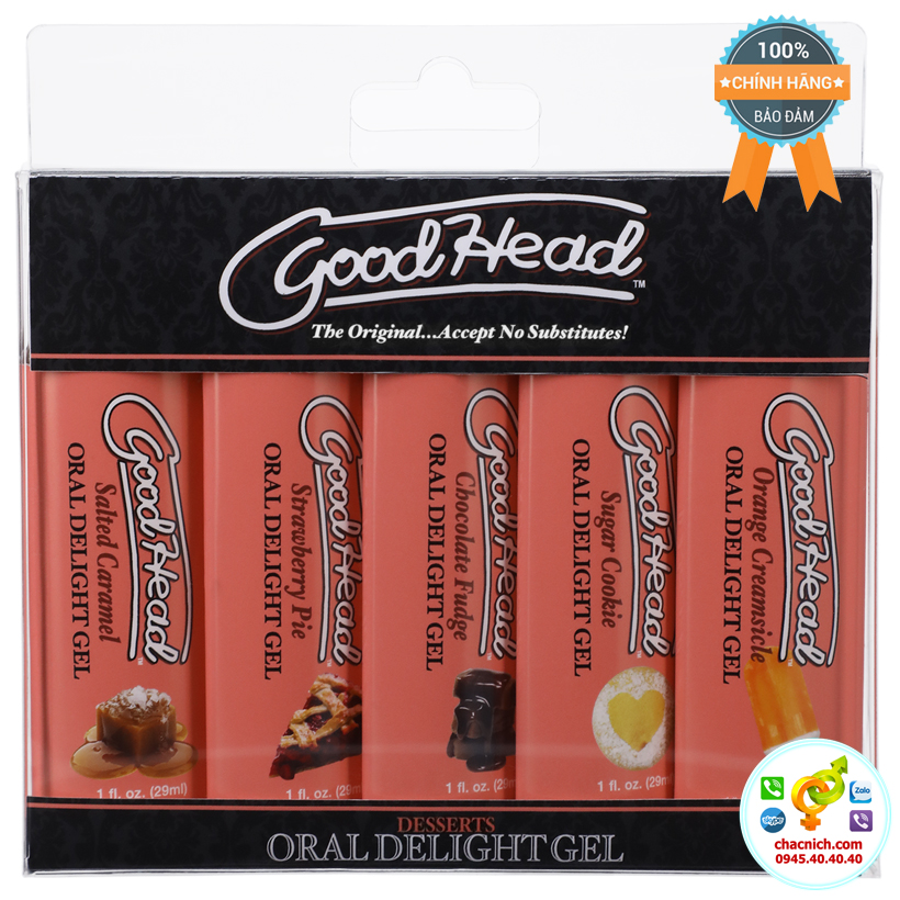  Review Set 5 tuýp gel hương kẹo kem và bánh ngọt ngào GoodHead Oral Delight Gel Desserts giá tốt
