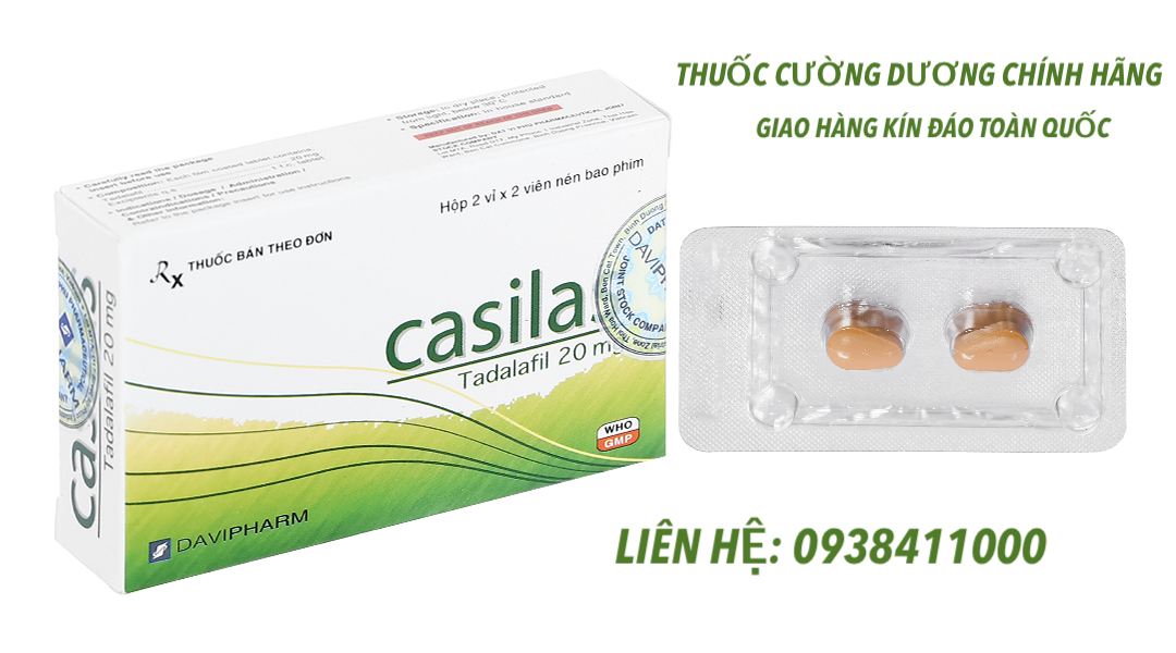  Shop bán Viên uống Casilas 20mg trị rối loạn cương dương kéo dài thời gian quan hệ thuốc trị xuất tinh sớm hàng xách tay