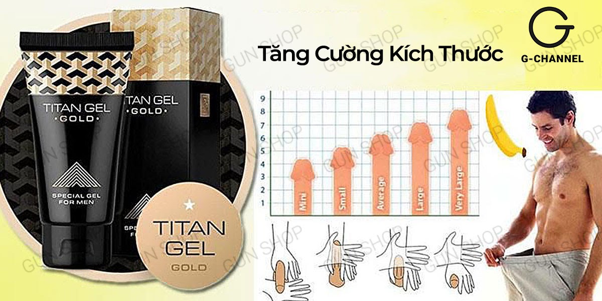  Cửa hàng bán Gel bôi trơn tăng kích thước cao cấp - Titan Gold - Chai 50ml chính hãng